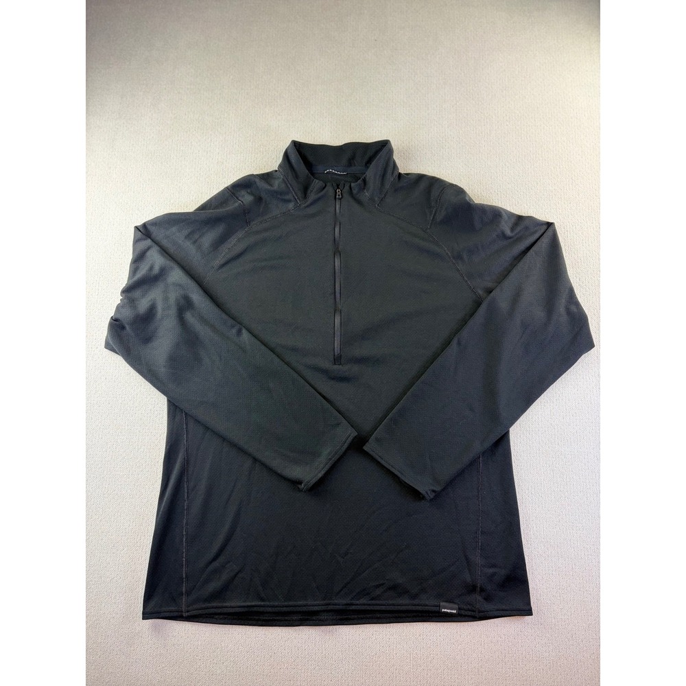 Patagonia Capilene 3 Midweight Quarter Zip Pullover Black Mens Large 44422